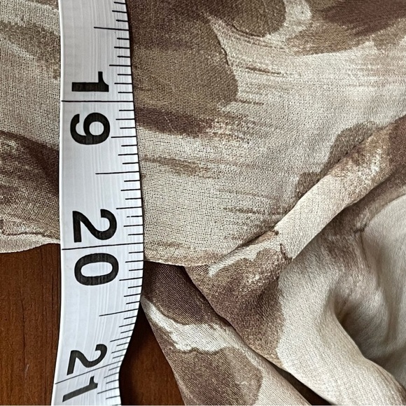 “Ark & Co” Brown semi Sheer Cream Tunic Top size Medium NWT - Picture 6 of 11